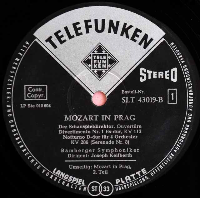 LP レコード オリジナル盤 カイルベルトの「モーツァルト・イン