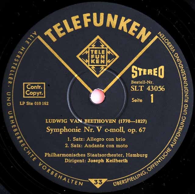 LP レコード カイルベルトのベートーヴェン/交響曲第5番「運命」ほか