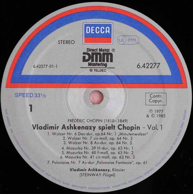 アシュケナージ ショパン：ピアノ独奏曲全集 CD13枚組 BOX DECCA LP レコード アシュケナージのショパン/ピアノ独奏曲全集 独DECCA 3732
