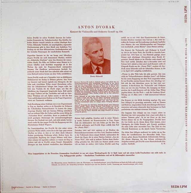 独Polydor　ドヴォルザーク チェロ協奏曲　マイナルディ　ケンペン LP レコード フラット盤 マイナルディのドヴォルザーク/チェロ