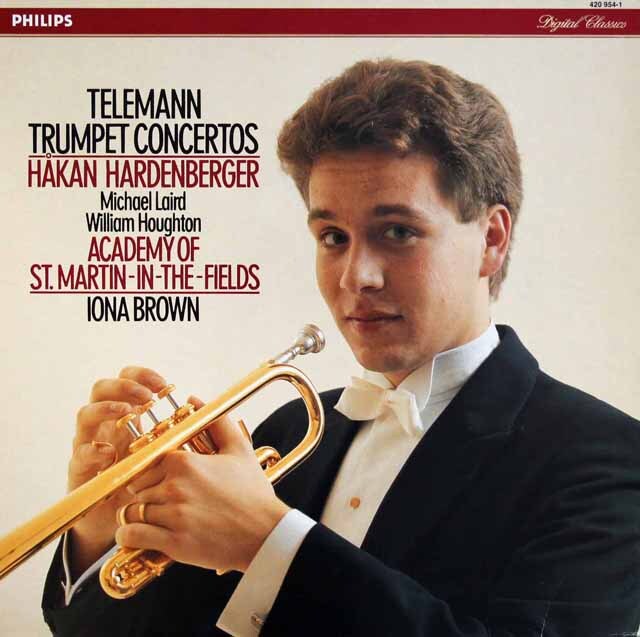ハーデンベルガーらテレマン/トランペット協奏曲集　蘭PHILIPS　3733　LP レコード