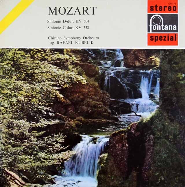 クーベリックのモーツァルト/交響曲第38「プラハ」、34番　蘭fontana　3733　LP レコード