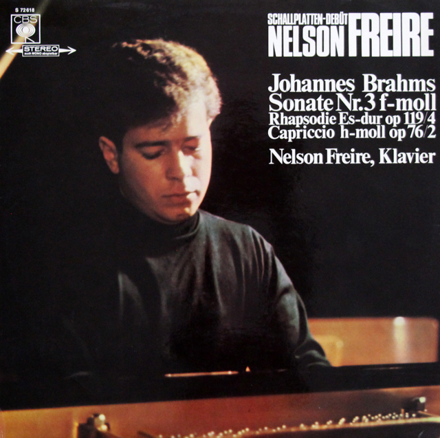 【白レーベル/非売品(テストプレス)】　フレイレのブラームス/ピアノソナタ第3番ほか　独CBS　3734　LP レコード