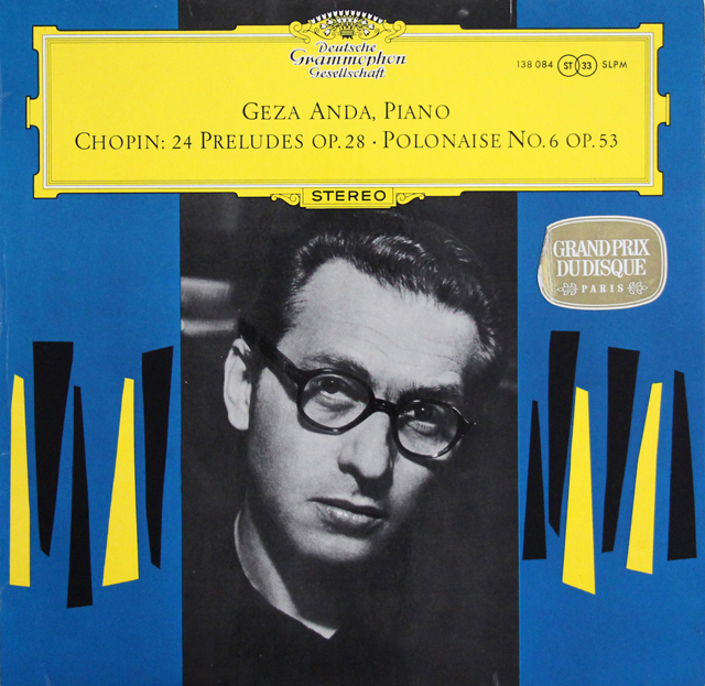 アンダのショパン/「24の前奏曲」ほか　独DGG　3734　LP レコード