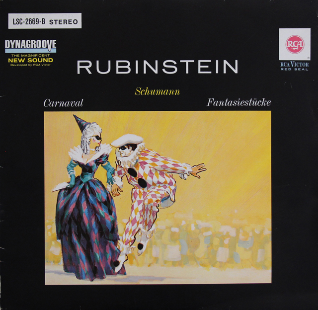 【独最初期盤】　ルービンシュタインのシューマン/「謝肉祭」&「幻想小曲集」　独RCA　3734　LP レコード
