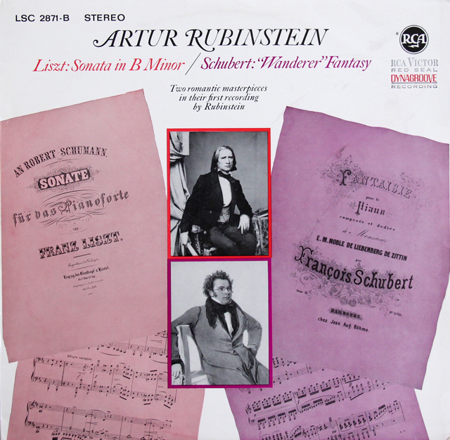 ルービンシュタインのリスト/ピアノソナタ ロ短調 ほか　独RCA　3734　LP レコード