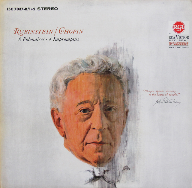 ルービンシュタインのショパン/ポロネーズ、即興曲集　独RCA　3734　LP レコード