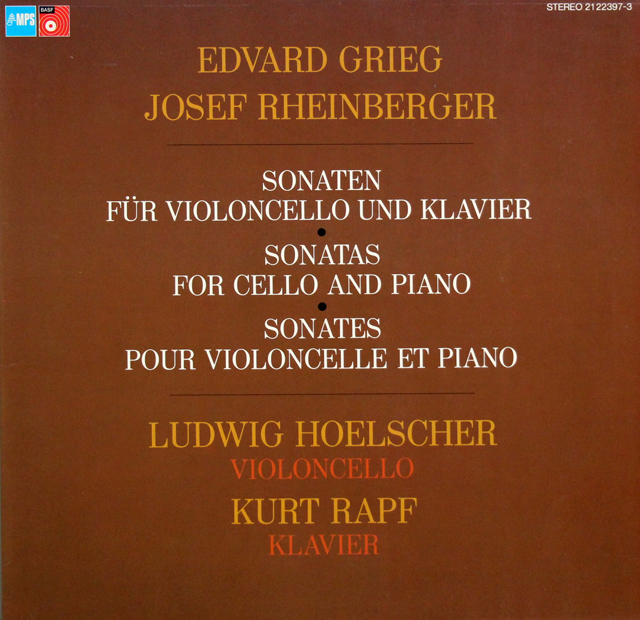 ヘルシャー&ラップのグリーグ/チェロソナタほか　独MPS/BASF　3734　LP レコード