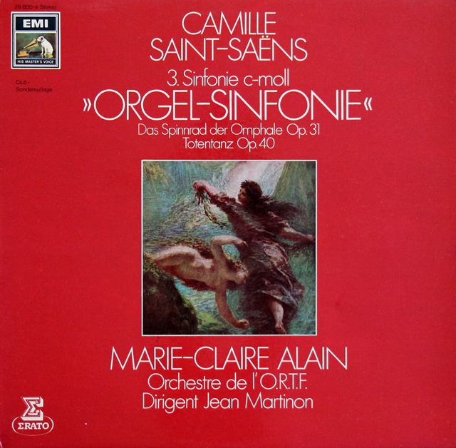 アラン&マルティノンのサン=サーンス/交響曲「オルガン付き」ほか　独EMI   3734　LP レコード