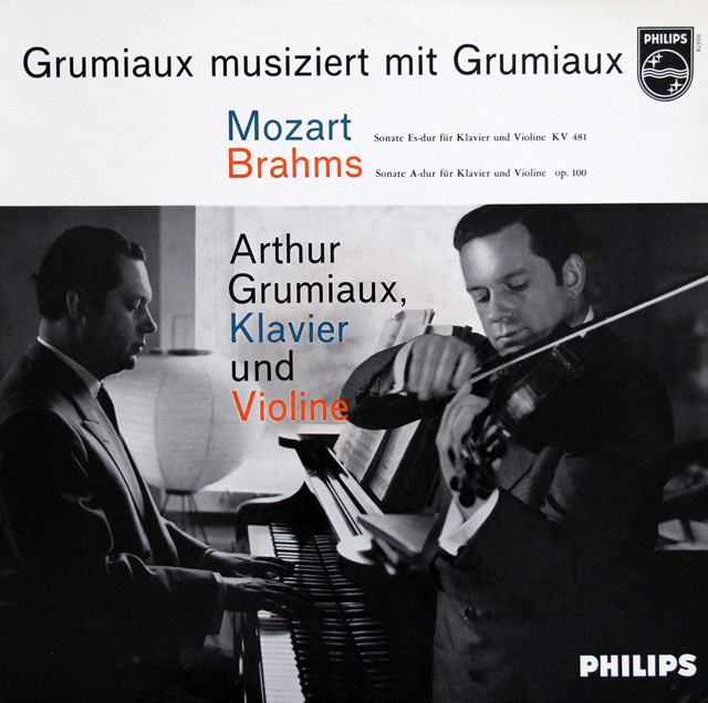 グリュミオーのモーツァルト&ブラームス/ヴァイオリンソナタ集　蘭PHILIPS　3734　LP レコード