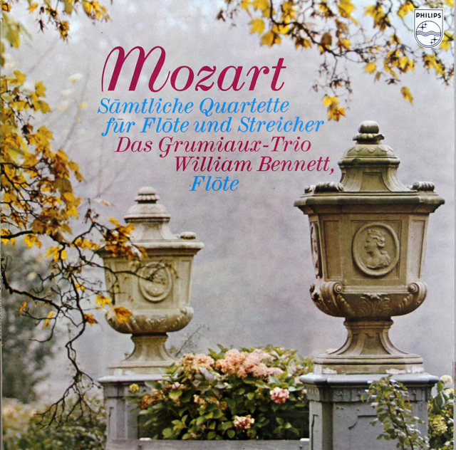 ベネット、グリュミオー・トリオのモーツァルト/フルート四重奏曲全集　蘭PHILIPS　3734　LP レコード