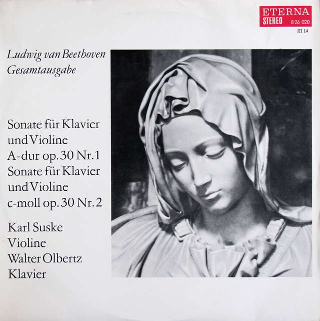 【長ステレオ】　ズスケ&オルベルツのベートーヴェン/ヴァイオリンソナタ第6&7番　独ETERNA　3735　LP レコード