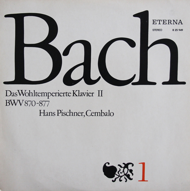 ピシュナーのバッハ/平均率クラヴィーア曲集第2巻　独ETERNA　3735　LP レコード