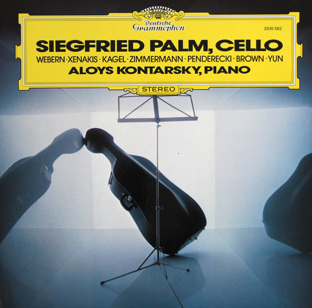 パルム/チェロ・リサイタル　（ウェーベルン、クセナキス、カーゲル、ペンデレツキほか）　独DGG　3735　LP レコード
