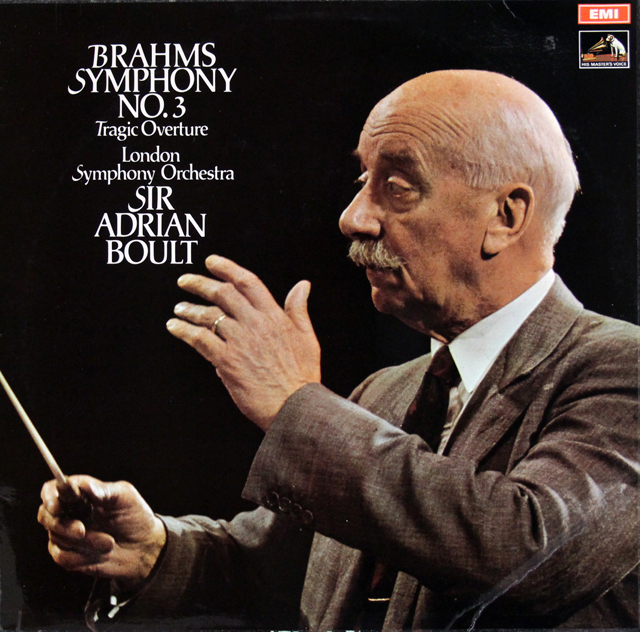 ボールトのブラームス/交響曲第3番 ほか　英EMI　3735　LP レコード