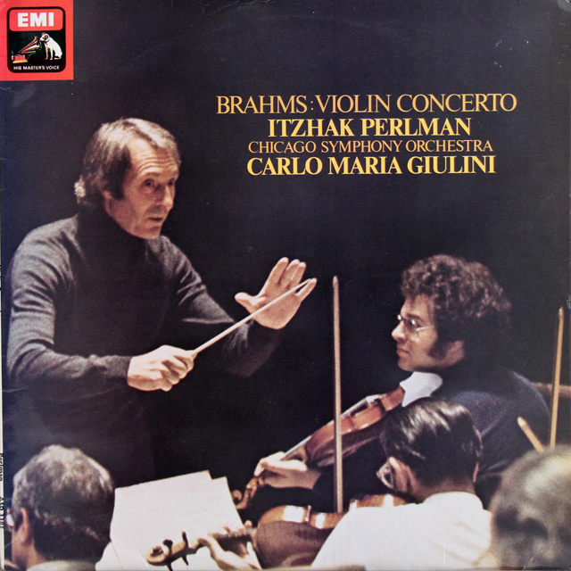 【オリジナル盤】　パールマン、ジュリーニのブラームス/ヴァイオリン協奏曲　英EMI　3735　LP レコード