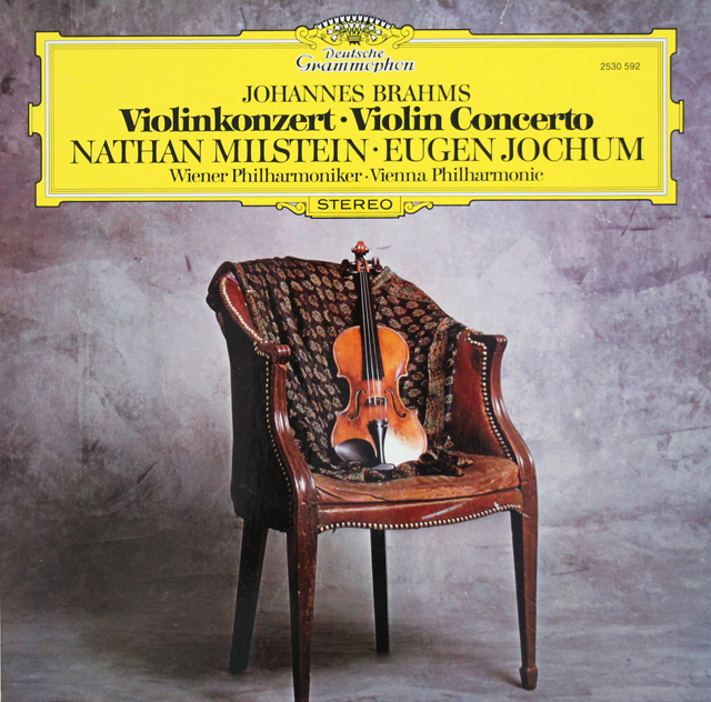 ミルシュタイン、ヨッフムのブラームス/ヴァイオリン協奏曲　独DGG　3736　LP レコード