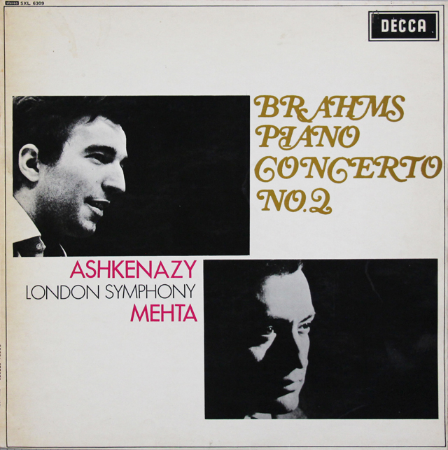 【オリジナル盤】　アシュケナージ、メータのブラームス/ピアノ協奏曲第2番　英DECCA　3736　LP レコード