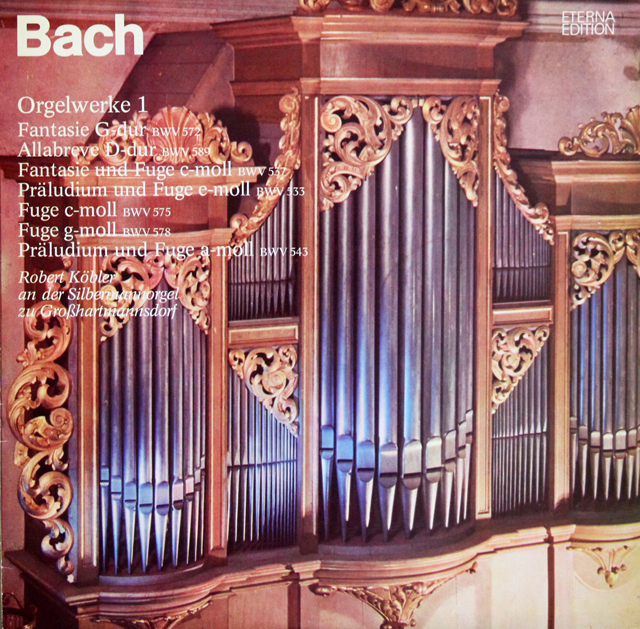 【テストプレス】　コブラーのバッハ/幻想曲  ト長調ほかオルガン作品集（1）　独ETERNA　3736　LP レコード
