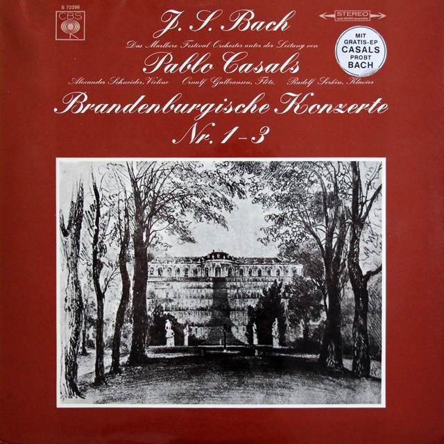 カザルスのバッハ/ブランデンブルク協奏曲全曲　独CBS　3736　LP レコード