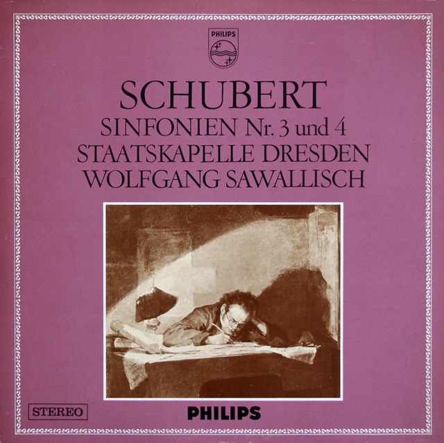サヴァリッシュのシューベルト/交響曲 第3、4番　蘭PHILIPS　3736　LP レコード