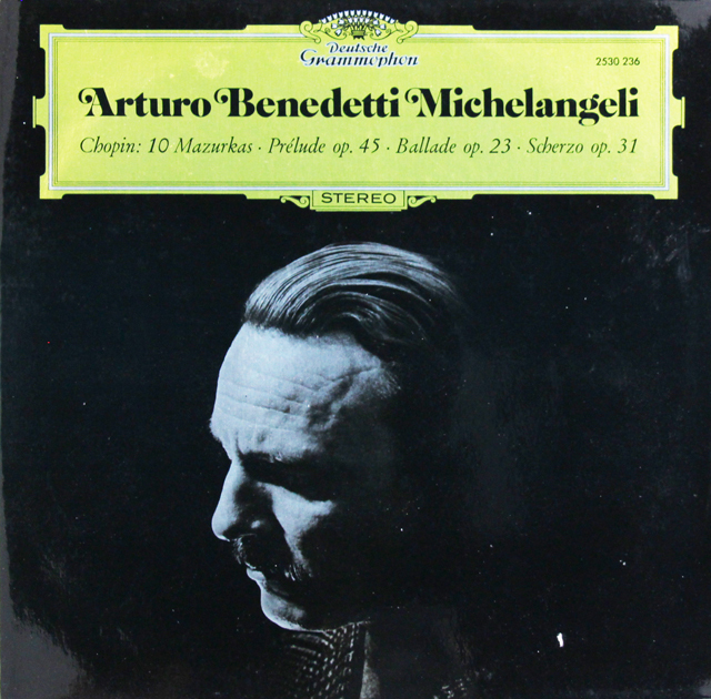 ミケランジェリのショパン/10のマズルカ、前奏曲第25番ほか　独DGG　3737　LP レコード