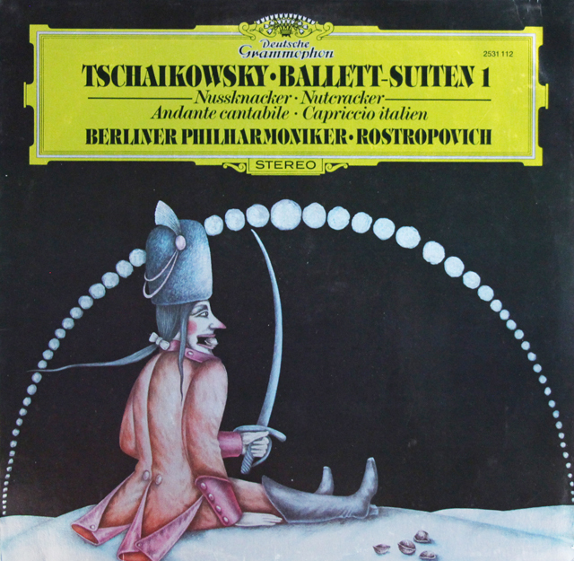 ロストロポーヴィッチのチャイコフスキー/バレエ音楽「くるみ割り人形」組曲他　独DGG　3737　LP レコード