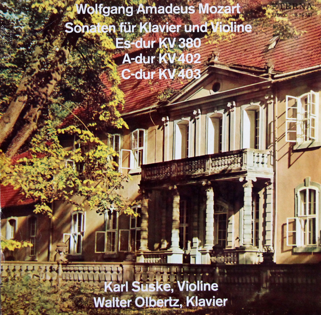 【オリジナル盤】　ズスケ&オルベルツのモーツァルト/ヴァイオリンソナタ K.380、K.402、K.403　独ETERNA　3737　LP レコード