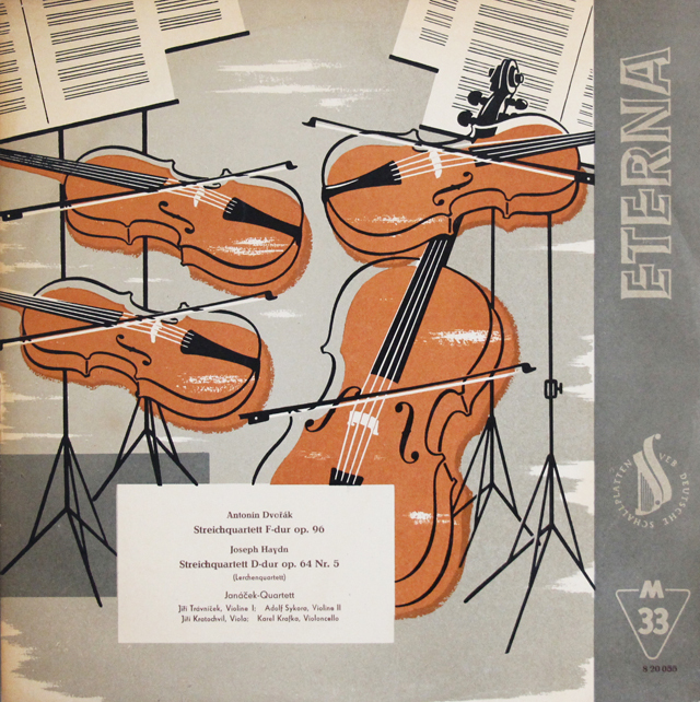 【独最初期盤】　ヤナーチェク四重奏団のドヴォルザーク/弦楽四重奏曲第12番「アメリカ」ほか　独ETERNA　3737　LP レコード