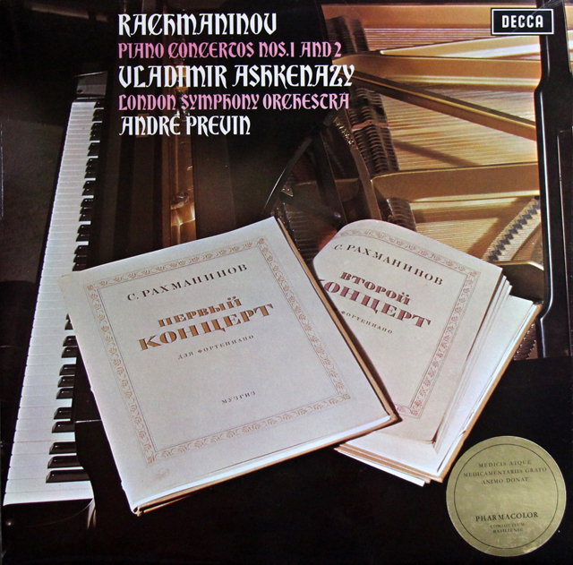 【オリジナル盤】　アシュケナージ、プレヴィンのラフマニノフ/ピアノ協奏曲第1、2番　英DECCA　3738　LP レコード