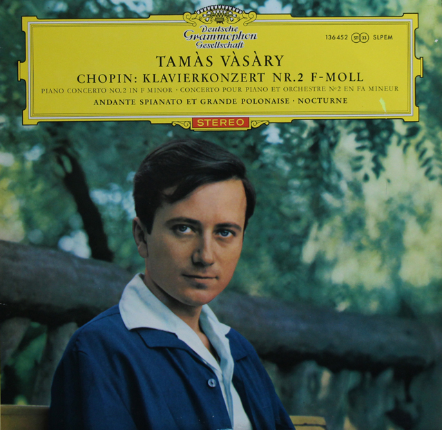 【赤ステレオ、サンプル盤】　ヴァーシャリのショパン/ピアノ協奏曲第2番ほか　独DGG　3738　ＬＰレコード