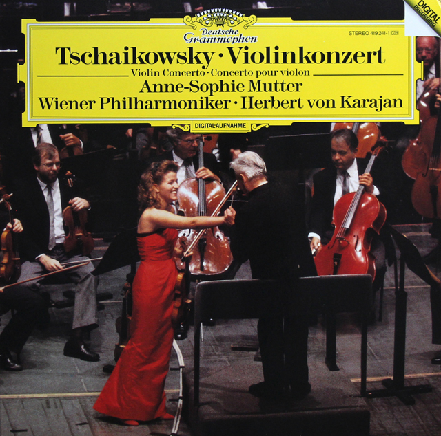 ムター、カラヤンのチャイコフスキー/ヴァイオリン協奏曲　独DGG　3738　LP レコード