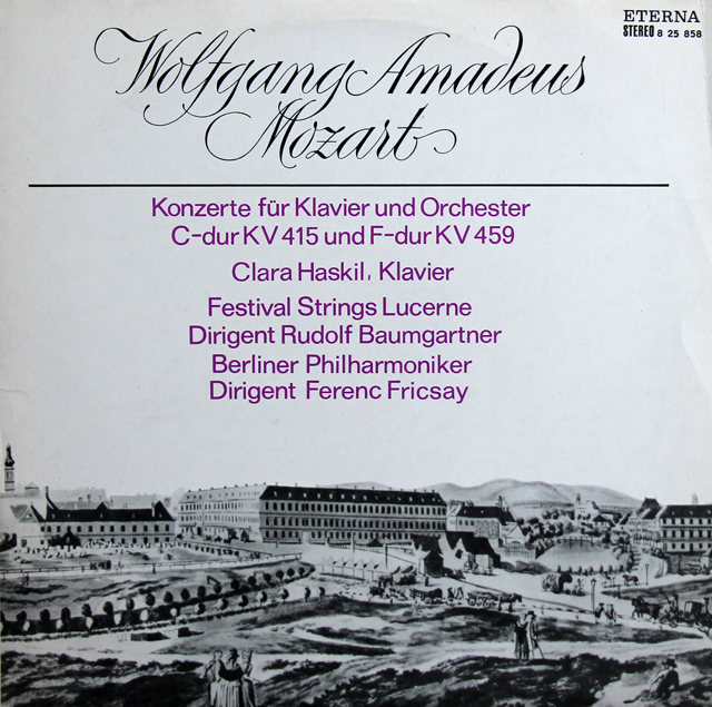ハスキルのモーツァルト/ピアノ協奏曲第13、19番　独ETERNA　3738　LP レコード
