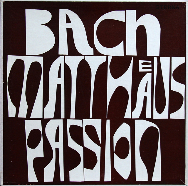 LP レコード 直筆サイン入り マウエルスベルガーのバッハ/マタイ受難曲