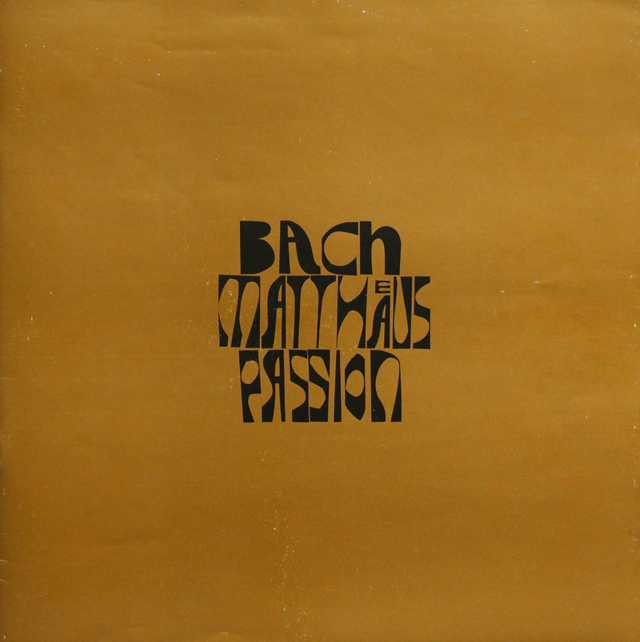 LP レコード 直筆サイン入り マウエルスベルガーのバッハ/マタイ受難曲