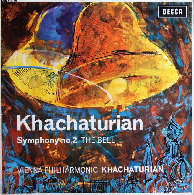 ハチャトゥリアンの自作自演/交響曲第2番「鐘」　英DECCA　3739　LP レコード