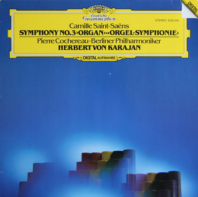 カラヤンのサン＝サーンス/交響曲第3番「オルガン付き」　独DGG　3739　LP レコード