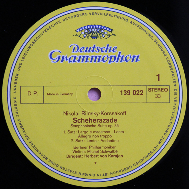 LP レコード カラヤンのリムスキー=コルサコフ/「シェヘラザード」 独
