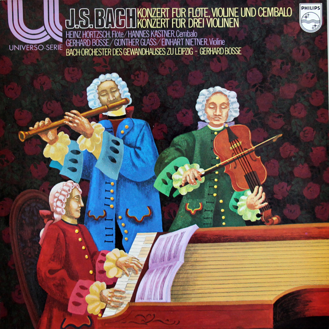 ヘルツシュ、ボッセ、ケストナーのバッハ/フルート、ヴァイオリン、チェンバロのための協奏曲ほか　蘭PHILIPS　3739　LP レコード
