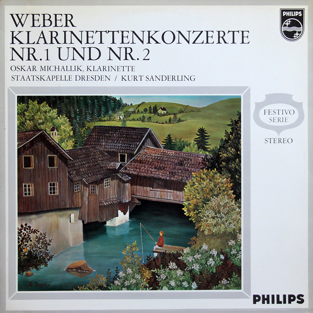ミヒャリク、ザンデルリンクのウェーバー/クラリネット協奏曲第1、2番　蘭PHILIPS　3739　LP レコード