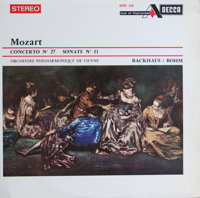 バックハウス、ベームのモーツァルト/ピアノ協奏曲第27番ほか　仏DECCA（Ace of Diamonds）　3740　LP レコード