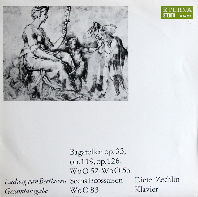 ツェヒリンのベートーヴェン/バガテル集と6つのエコセーズ　独ETERNA　3740　LP レコード