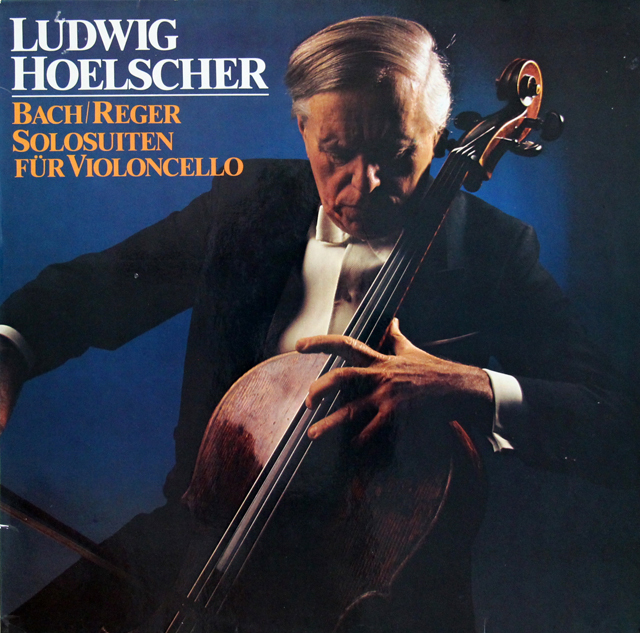 ヘルシャーのバッハ、レーガー/無伴奏チェロ組曲集　独MPS　3741　LP レコード