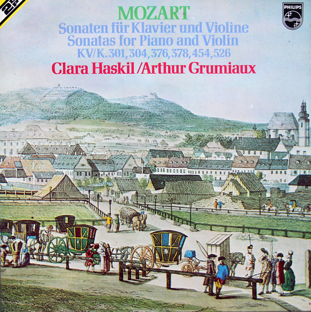 グリュミオー、ハスキルのモーツァルト/ヴァイオリン・ソナタ集　蘭PHILIPS　3741　LP レコード
