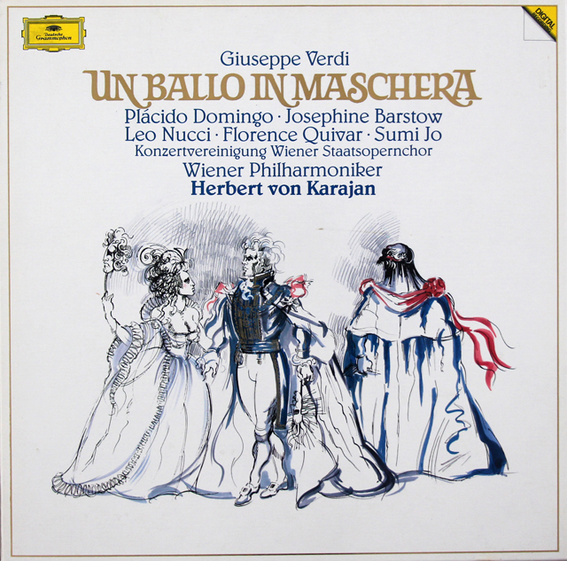 カラヤンのヴェルディ/「仮面舞踏会」全曲　独DGG　3741　LP レコード