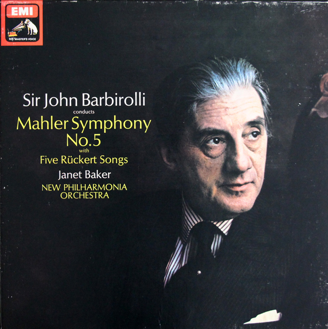 バルビローリのマーラー/交響曲第5番 ほか　英EMI　3741　LP レコード