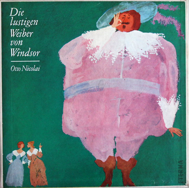 【テストプレス】　ヴンダーリヒ、へーガーのニコライ/「ウィンザーの陽気な女房たち」全曲　独ETERNA　3741　LP レコード