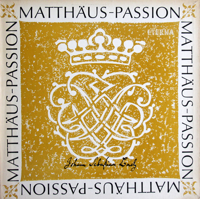 【テストプレス】　ラミンのバッハ/マタイ受難曲　独ETERNA　3741　LP レコード