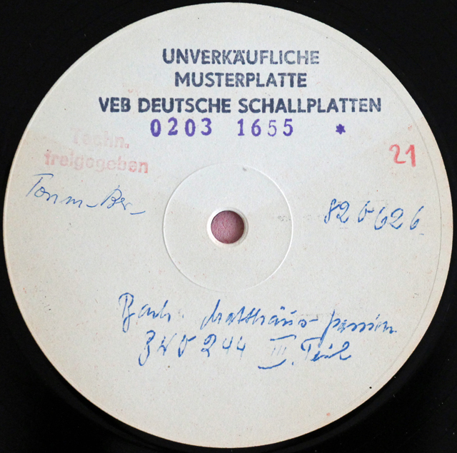 LP レコード テストプレス ラミンのバッハ/マタイ受難曲 独ETERNA 3741