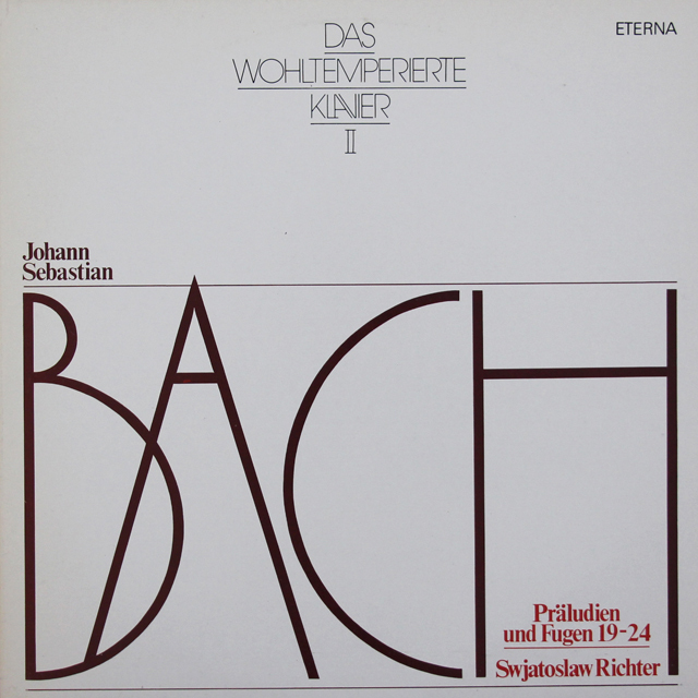 リヒテルのバッハ/平均律クラヴィーア第2巻からBWV888-893　独ETERNA　3742　LP レコード